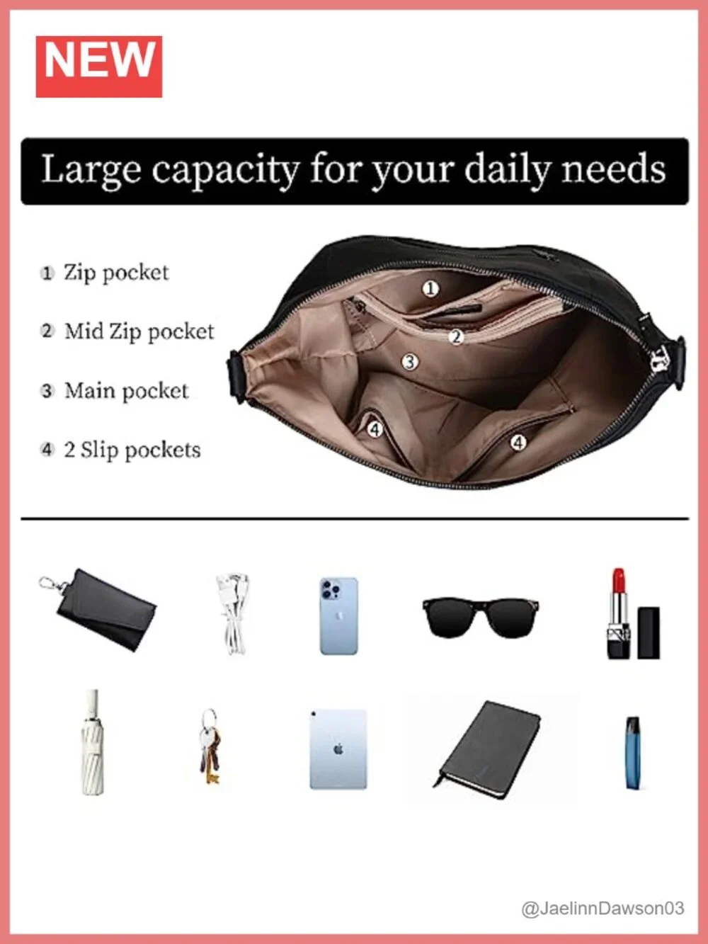Genuine Leather Hobo Shoulder Crossbody Purse Handbag Tote with Adjustable